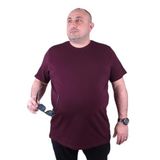 Moc Grande 11160 Büyük Beden Mürdüm Erkek T-shirt