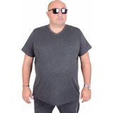 Moc Grande 11170 Antrasit Melanj V Yaka Erkek T-shirt