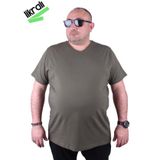 Moc Grande 11170 Büyük Beden Basic Haki Erkek T-shirt