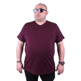 Moc Grande 11170 Büyük Beden Basic Mürdüm Erkek T-shirt