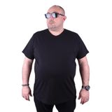 Moc Grande 11170 Büyük Beden Basic Siyah Erkek T-shirt