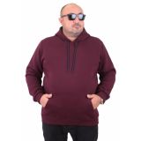 Moc Grande 11700 Mürdüm Kapüşonlu Erkek Sweatshirt