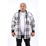 Moc Grande 22202 Indigo Büyük Beden Çift Cep Oduncu Erkek Sweatshirt