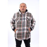 Moc Grande 22204 Haki Büyük Beden Çift Cep Kapüşonlu Erkek Sweatshirt