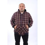 Moc Grande 22208 Mürdüm Büyük Beden Kanguru Cep Square Erkek Sweatshirt