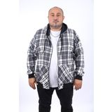 Moc Grande 22209 Siyah Kangaroo Pocket Stripe Oduncu Gömlek Erkek Sweatshirt