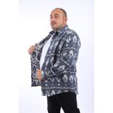 Moc Grande 22212 İndigo MC Three Rug Print Oduncu Erkek Gömlek