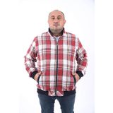 Moc Grande 22219 Bordo Büyük Beden Dik Yaka Oduncu Erkek Sweatshirt