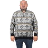 Moc Grande 22220 Haki Oduncu Polo Yaka Fermuarlı Erkek Sweatshirt