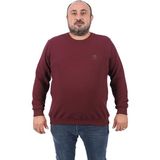 Moc Grande 22712 Bordo Büyük Beden Gipeli Casual Erkek Sweatshirt