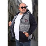 Moc Grande 22727 Lacivert Büyük Beden New York College Erkek Sweatshirt