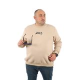 Moc Grande 22732 Bej Büyük Beden Zero Baskılı Erkek Sweatshirt