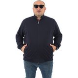 Moc Grande 22750 Lacivert Büyük Beden Basic Mevsimlik Fermuarlı Erkek Sweatshirt