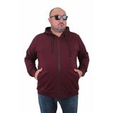 Moc Grande 22751 Mürdüm Kapüşonlu Fermuarlı Erkek Sweatshirt