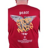 Moc Grande 23100 Peace Büyük Beden Bordo Erkek T-shirt