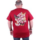 Moc Grande 23107 Butterfly Bordo Sıfır Yaka Erkek T-shirt