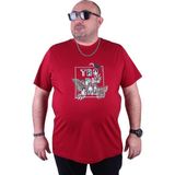 Moc Grande 23114 Tropical Büyük Beden Bordo Erkek T-shirt