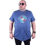 Moc Grande 23119 Summer Büyük Beden İndigo Erkek T-shirt