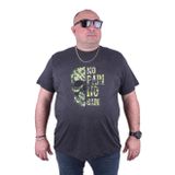 Moc Grande 23126 No Gain Büyük Beden Antrasit Melanj Erkek T-shirt