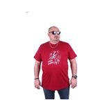 Moc Grande 23132 Lightning Büyük Beden Bordo Erkek T-shirt