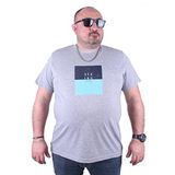 Moc Grande 23136 Seaing Büyük Beden Gri Melanj Erkek T-shirt