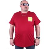 Moc Grande 23137 Outside Büyük Beden Bordo Erkek T-shirt