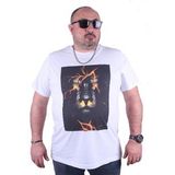 Moc Grande 23138 Lion Büyük Beden Beyaz Erkek T-shirt