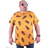 Moc Grande 23149 Feather Büyük Beden Hardal Erkek T-shirt
