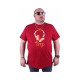 Moc Grande 23172 Headphone Büyük Beden Bordo Erkek T-shirt
