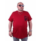 Moc Grande 23185 Büyük Beden Basic Bordo Erkek T-shirt