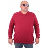 Moc Grande 23201 Bordo Selanik V Yaka Erkek Sweatshirt