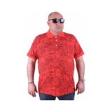 Moc Grande 23410 Büyük Beden Basic Nar Çiçeği Erkek T-shirt