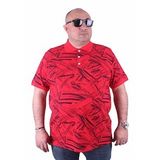 Moc Grande 23411 Büyük Beden Kırmızı Erkek T-shirt