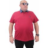 Moc Grande 23420 Büyük Beden Bordo Erkek T-shirt