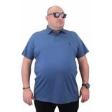 Moc Grande 23420 Büyük Beden İndigo Erkek T-shirt