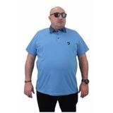 Moc Grande 23420 Büyük Beden Mavi Erkek T-shirt