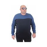 Moc Grande 23751 İndigo Çift Renk Triko Erkek Kazak
