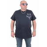 Moc Grande 24130 Büyük Beden Basic Lacivert Erkek T-shirt