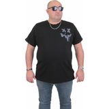 Moc Grande 24130 Büyük Beden Basic Siyah Erkek T-shirt