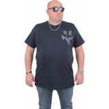 Moc Grande 24130 Büyük Beden Sıfır Yaka Lacivert Erkek T-shirt