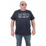 Moc Grande 24133 Büyük Beden Basic Lacivert Erkek T-shirt