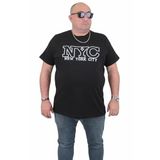 Moc Grande 24133 Büyük Beden Basic Siyah Erkek T-shirt