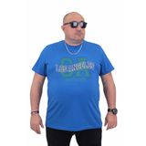 Moc Grande 24136 Büyük Beden Basic Saks Erkek T-shirt