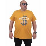 Moc Grande 24137 Büyük Beden Basic Hardal Erkek T-shirt