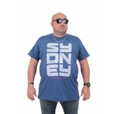 Moc Grande 24139 Büyük Beden Basic İndigo Erkek T-shirt