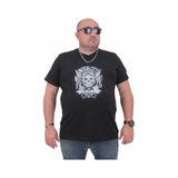 Moc Grande 24141 Büyük Beden Sıfır Yaka Siyah Erkek T-shirt