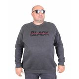 Moc Grande 24202 Antrasit Melanj Sıfır Yaka Erkek Sweatshirt
