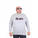 Moc Grande 24202 Gri Melanj Sıfır Yaka Erkek Sweatshirt