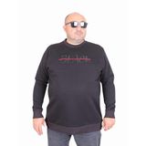 Moc Grande 24202 Siyah Sıfır Yaka Erkek Sweatshirt