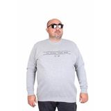 Moc Grande 24203 Gri Melanj Sıfır Yaka Erkek Sweatshirt